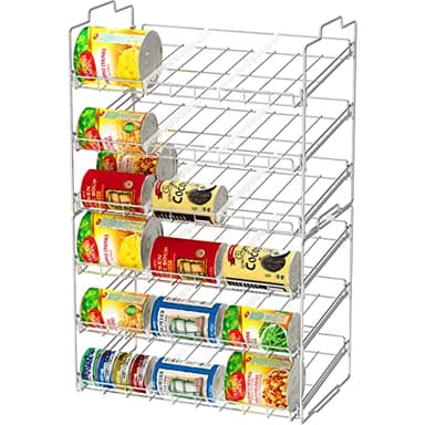Deco Brothers Stackable Can Rack Organizer for Kitchen and Pantry, Holds Upto 36 Cans, Chrome Finish - Image 7