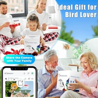 Smart Bird Feeder with Camera with AI Identify Birds Species & Solar Panel, WiFi Birdfeeder with Cam, 2K Live View, Chew-Proof & Waterproof Design, Real-Time App Alerts, Gift for Bird Lovers, Green - Image 7