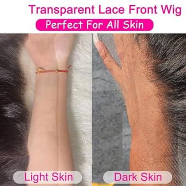 KRKRYQ 26 Inch Deep Wave Lace Front Wigs Human Hair 13x6 Lace Front Wig Human Hair Pre Plucked with Baby Hair 200% Density HD Lace Frontal Wigs for Women Curly Human Hair Wigs Natural Color - Image 6