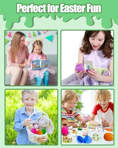Easter Gifts Bunny Building Set for Kids – 12 Eggs & 12 STEM Toys, Easter Basket Stuffers Essentials for Egg Hunt Prizes, Classroom Party Favors Games Supplies for Boys Girls 6+(Easter Rabbit) - Image 7