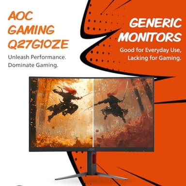 AOC Q27G10ZE 27" Gaming Monitor, QHD 2560 x 1440, Up to 260Hz 0.5ms, HDMI 2.0 x2, Display Port x1, 3-Sided Frameless, Console Gaming Ready, 3-Year Zero-Bright-Dot - Image 9