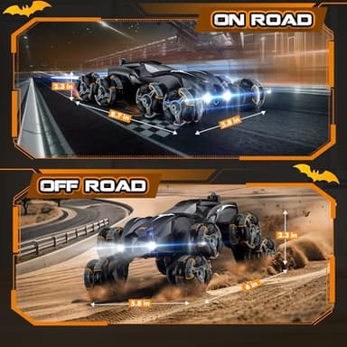 Remote Control Car, 2.4Ghz 8WD Rc Stunt Car with Automatic Demonstration, 360° Spins, Music and LED Lights, Remote Control Cars for Boys 4 5 6 7 8-12, Christmas Birthday Gifts Toys for Boys - Image 6