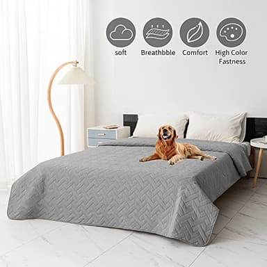 fuguitex Waterproof Dog Bed Cover Couch Cover for Pet Anti-Slip Cat Mat Pet Pad Blanket for Sofa Chair Recliner Bed Furniture Protrctor - Image 2
