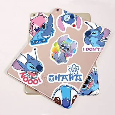 50pcs Cartoon Stitch Stickers for Kids, Vinyl Waterproof Stitch Decal for Water Bottle Laptop Toy Sticker for DIY Decorate Bumper Phone Hard Hat Kids Teens Gifts - Image 8