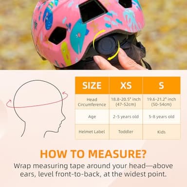Bike Helmet Toddlers Kids for Gift - Toddler Bicycle Helmets for 2 3 4 5 6 7 8 Year Old Girls Boys - Skate Board Scooter Helmet Ages 3-5 5-8 - Small Christmas Xmas Birthday Gifts for Kid Girl Boy - Image 2