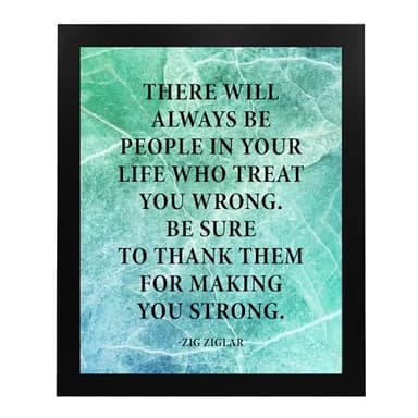 "Thank Them for Making You Strong" - Zig Ziglar Wall Art - 8x10" Motivational Decor For Home Decor, Office Decor, School Decor, or Any Room Decor, Unframed - Image 5
