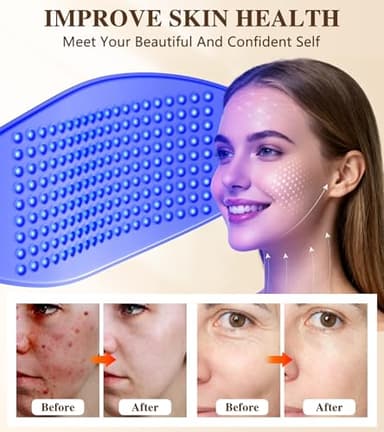 Red Light Therapy for Face and Neck, 720 LED Infrared Light Therapy Mask for Wrinkles and Acne, Large 30.8" x 11.8" Panel for Body, Red Light Mask Gift for Women, Mom, PDT Facial Skincare at Home - Image 2