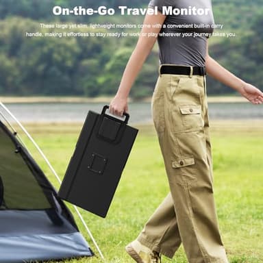 24" Large Portable Monitor, 1080P FHD 100Hz Laptop Screen Extender, 125% sRGB IPS Monitor Extender, USB C HDMI Office Gaming with Detachable Stand, Travel monitor for Window MAC Phone Xbox Switch - Image 8