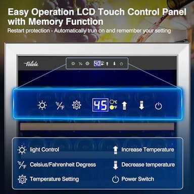 Velieta Upgraded 190 Bottles Wine Cooler Refrigerator,24 Inch Wide Wine Fridge with Professional Temperature Control System, Freestanding or Built-in installation, Quiet Operation - Image 3