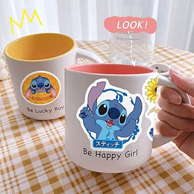 50pcs Cartoon Stitch Stickers for Kids, Vinyl Waterproof Stitch Decal for Water Bottle Laptop Toy Sticker for DIY Decorate Bumper Phone Hard Hat Kids Teens Gifts - Image 7