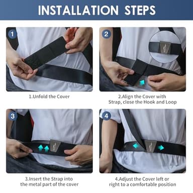 PJLJY 2-Pack Leather Seatbelt Pad, Soft Shoulder Neck Strap Positioner for Adult Kid, Upgraded Vehicle Seat Belt Pads Cover for Easy Adujust - Image 3