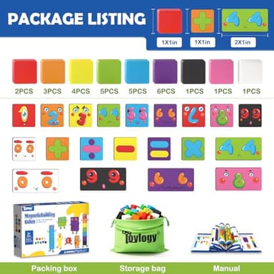 Magnetic Blocks World Building Blocks Edition, STEM Educational Montessori Sensory Learning Toddlers Toys for 3 4 5 Year Old Boys Girls, Number Games 1-10, Birthday Gifts for 3-5 4-8 Year Old Kids - Image 8