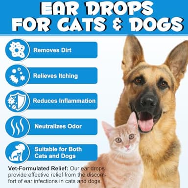 NenMaoKeNu Cat & Dog Ear Infection Treatment Drops, Ear Cleaner to Soothe and Relieve Itchness, with 1% Hydrocortisone for Dog Ear Infections, Prevents Inflammatio, Treats Ear Infections- 2.02 Fl.Oz - Image 4
