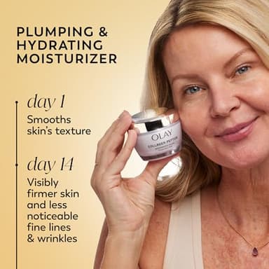 Olay Collagen Peptide Face Moisturizer, Firming Cream for Women, Fragrance-Free, Non-Greasy - Hydrating, Anti-Aging, Anti-Wrinkle, Smooth Fine Lines, Plumping Skin Care - Niacinamide, 1.7 Oz - Image 2