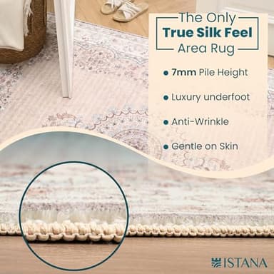 Istana Bedroom Rugs 9x12 - Beige Area Rugs - Foldable Big Rugs for Living Room - Stain Resistant 9 X 12 Rug - Eco-Friendly 9 X 12 Outdoor Rug - Easy to Clean Dining Room Rug 9x12 - Image 4
