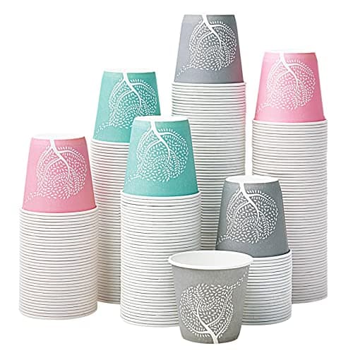LITOPAK 300 Pack 3 oz Disposable Bathroom Cups, Colorful Small Disposable Paper Cups for Parties, Picnics, Barbecues, Travel and Events - Image 1