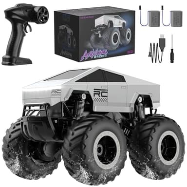 WayEee RC Truck Car Kids Toys for Ages 6+, Remote Control Car Waterproof Monster Truck, Amphibious 4X4 All Terrain Off-Road Pickup, 1:16 Scale, 2.4GHZ Vehicles, Boys Christmas Kids Birthday Gift - Image 1
