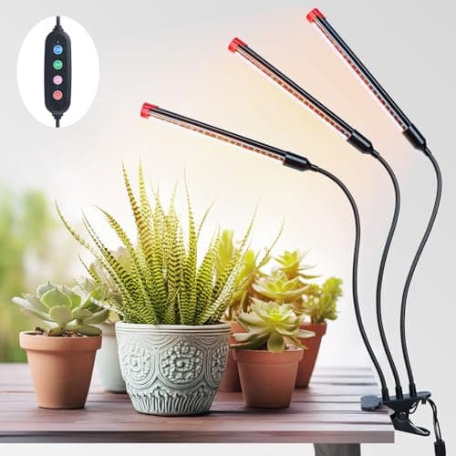 Orchbloom Clip Grow Light for Seed Starting with Timer, 27W Grow Lights for Indoor Plants Full Spectrum, 2025 Brightest LED Plant Grow Light for Houseplants, Bonsai, Pot Plants, Seedlings