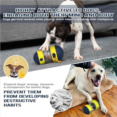 TLKNG Large Size Dog Enrichment Toy for Small/Medium Breed Dogs Treat Dispenser Ball Puppy Cognitive Toys Interactive Stimulating Game Food Dispensing Balls Puzzles Feeder Indoor Gift - Image 6