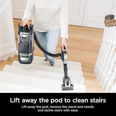 Shark Rotator Pet Pro Lift-Away ADV Upright Vacuum with HEPA Filter, DuoClean PowerFins HairPro and Odor Neutralizer Technology, Pet Hair Pickup, For Carpets & Hardfloors, Dark Grey, LA555 - Image 2