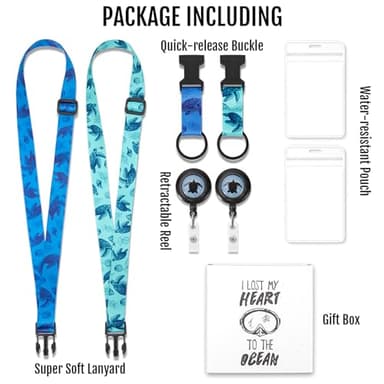 MNGARISTA Retractable Cruise Lanyard for Ship Cards, Waterproof Lanyards for Cruise Ship Cards with ID Holder, 2 Pack, Seaweed - Image 6