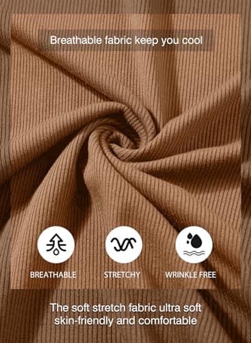 JMIERR Men's Muscle Shirt V Neck Slim Longline Short Sleeve Henley Shirt Gym Workout Athletic Tees Shirts Mens Tights for Sports,US 46(XL) A Brown - Image 7