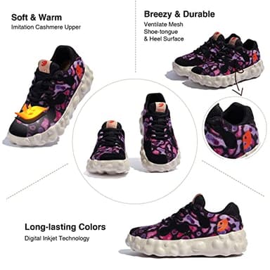 UIN Women's Art Travel Walking Shoes Casual Lightweight Wide Toe Chunky Fashion Sneaker Figueras Ⅰ Purple Puma (7.5) - Image 8