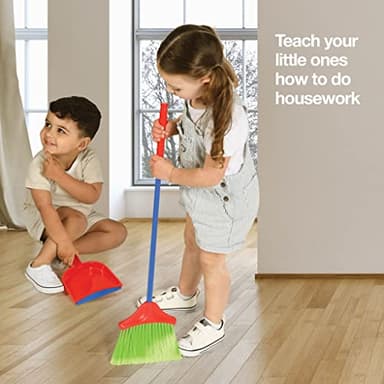 Play22 Kids Cleaning Set 4 Piece - Toy Cleaning Set Includes Broom, Mop, Brush, Dust Pan - Toy Kitchen Toddler Set is A Great Toy Gift for Boys & Girls - Image 7