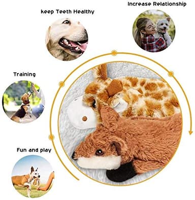 Nocciola Dog Squeaky Toys, 5 PCS Crinkle Plush Dog Toys, No Stuffing Dog Toys for Small Medium Large Dogs, Stuffless Puppy Toys for Boredom - Image 6
