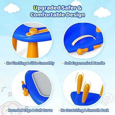Kikidex Toddlers Toys Age 1-3, Magnetic Drawing Board, Toddler Girl Toys for 1-2 Year Old, Doodle Board Pad Learning and Educational Toys for 1 2 3 Year Old Baby Kids Birthday Gift (Dark Blue) - Image 4