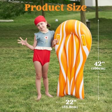 SLOOSH 2 Pack Inflatable Body Boards for Water Slides, Surfing Board Pool Floats, Swimming Pool Floating Boards Learn to Swim, Summer Water Fun Toy for Kids and Toddlers (Red and Orange) - Image 6