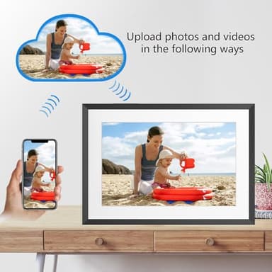 10.1" WiFi Digital Picture Frame YENOCK 32GB Smart Photo Frame IPS LCD Touch Screen Auto-Rotation Share Photos/Videos Instantly via Free APP,Mother's Day/Father's Day/Birthday/Christmas - Image 3