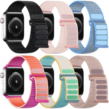 WJK Compatible with Apple Watch Band 45mm 46mm 42mm 49mm for Men Women, Nylon Solo StrapCompatible with Apple Watch Band Series 10 9 8 7 6 5 4 3 2 1, iWatch for Ultra 2 - Image 1
