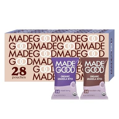 MadeGood Granola Minis Chocolate Chip & Mixed Berry Variety Pack (28 Count) Gluten Free and Organic Snacks - Image 1