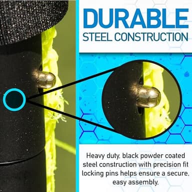 Franklin Sports Premier Steel - Folding Backyard Soccer Goal with All Weather Net - Kids Backyard Soccer Net - Easy Assembly - 10x5' - Black - Image 2