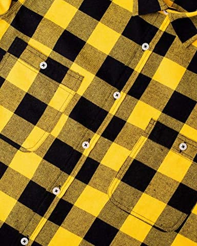 Alimens & Gentle Men's Flannel Plaid Shirt Casual Fall Clothes Work Button Down Shirts - Image 3