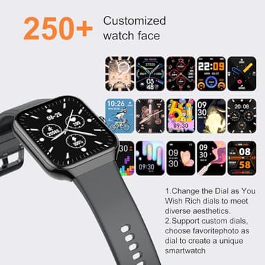 Smart Watch for Men Women, 1.96"HD Smartwatch (Answer/Make Call) with Heart Rate/Sleep Monitor/Spo2/Pedometer, 2025 New Fitness Watch 113+ Sport Modes, IP68 Waterproof Activity Tracker for Android iOS - Image 6