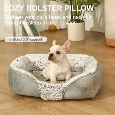 Dog Beds Small Medium Large Size Dog, Rectangle Cat Bed for Indoor Crate Sofa and Backseat of a Car, Non-Slip Bottom Breathable Soft Couch - Image 3