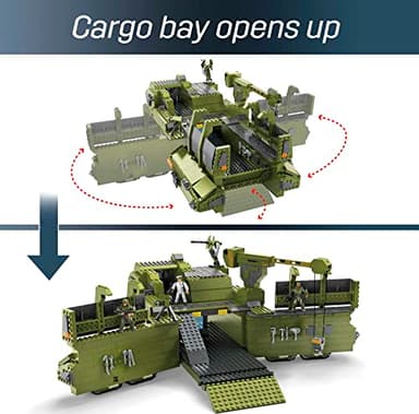 MEGA Halo Infinite Building Toys Set, UNSC Elephant Sandnest Tank with 2041 Pieces, 5 Poseable Articulation Micro Action Figures, Green, Kids and Fans - Image 2