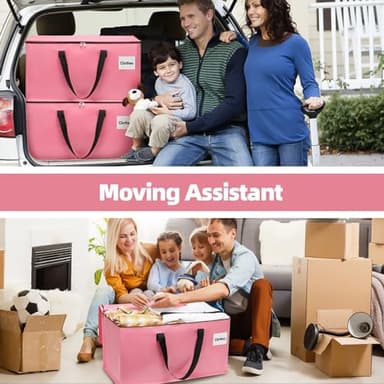 YEUEYS Extra Large Moving Bags with Zipper - Heavy Duty Tote for Packing Clothes, Durable Storage Bin Organizer, Multipack Set - Image 5