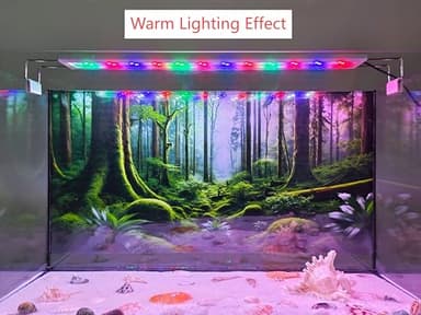 Forest Aquarium Background Green Trees Rainforest Moss Fish Tank Background 24x12 Inches PVC Glass Container Decoration with Tapes - Image 6