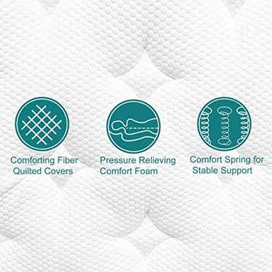 Crystli Queen Mattress, 10 Inch Memory Foam Mattress with Innerspring Hybrid Mattress in a Box Pressure Relief & Supportive Queen Size Mattress 100-Night Trial 10-Year Support - Image 4