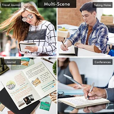 feela 16 Pack Soft Cover Journal Bulk, Lined Notebooks College Ruled for Work for Women Girl Writing, Blank Travel Journal Note Taking Notebook School Business Supplies, 8.2” x 5.5”, A5, Black - Image 6