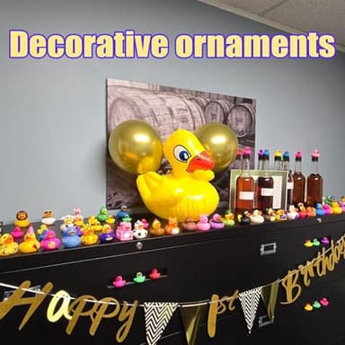 LINICE 30 Pcs Rubber Ducks, Random Assortment Ducks Bulk, Mini Rubber Duckies for Toddler Baby Bath Toys, Kids Bath Pool Toys Birthday Gifts Party Favors - Image 5