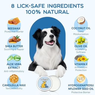 Dog Paw Balm - Paw Balm Dogs Lick Safe,Moisturizing & Soothing Paw & Nose Balm for Dogs,Healing Protection for Cracked Skin on Paws and Noses (2OZ) - Image 2