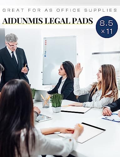 6 Pack 8.5 x 11 Legal Pads for Office Supplies Paper Pads 8.5 x 11 White Note Pads for Work Lined Writing Pads Notebook White Legal Pads Wide Ruled Notepads 30 Sheets Per Writing Pad Legal Note Pad - Image 6