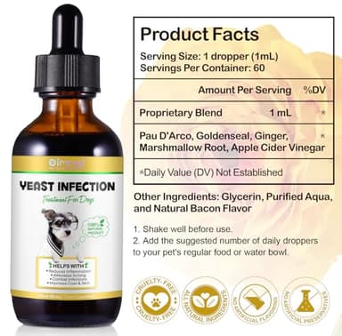 Yeast Infection Treatment for Dogs, Naturally Supports Dog Healthy Itch Relief, Ear Infection Treatment, Dogs Allergy Relief, Inflammation Relief & More (1pcs) - Image 5