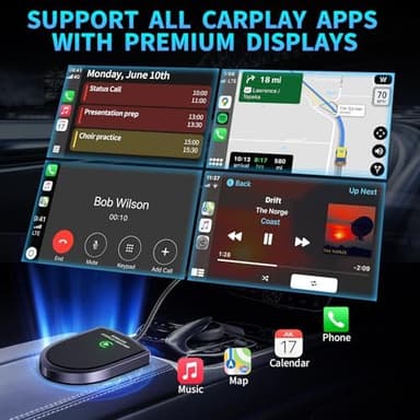 Wireless CarPlay Adapter for Apple iPhone (2025 Upgrade) – Instant Wireless CarPlay, Ultra-Low Latency, Stable Connection, Mini Bluetooth Dongle for iOS 10+ & Cars 2016+, Plug & Play Type-C - Image 5