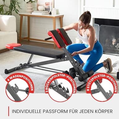 FF Finer Form Multi-Functional Weight Bench for Full All-in-One Body Workout – Adjustable Workout Bench Press for Home Gym, Fitness equipment for Back HyperExtension, Roman Chair Exercise, Sit up - Image 5