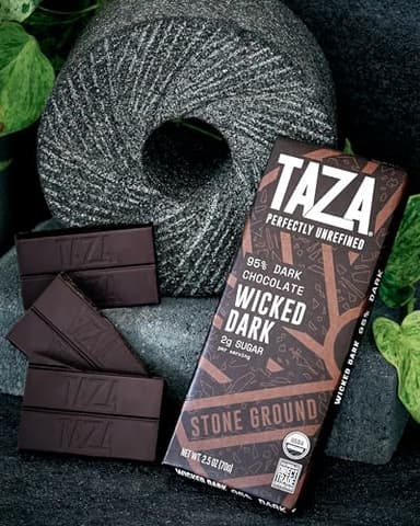 Taza Chocolate Organic Wicked Dark 95% Dark Bar Variety Pack Bundle, 2.5 oz (4 count), Vegan - Image 6